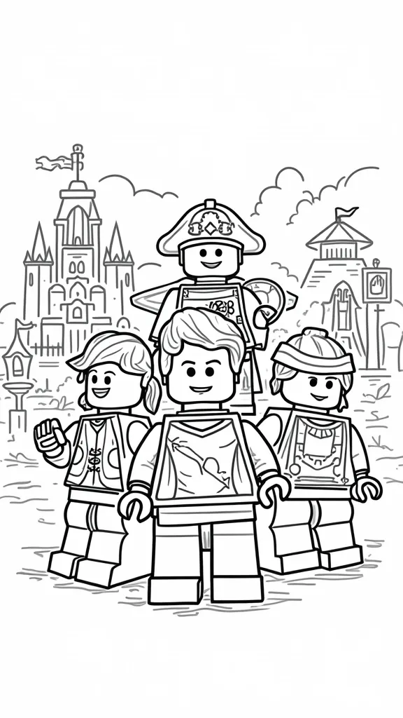 lego characters coloring pages